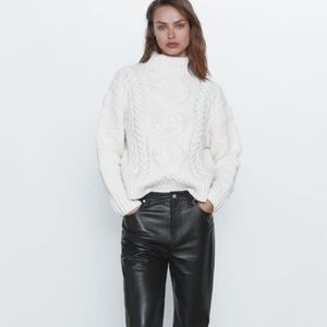 Zara Woven Knit Sweater size M